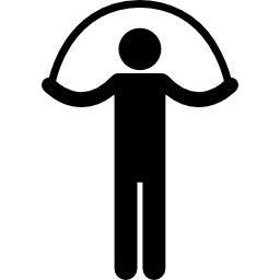 Jumping rope silhouette icon