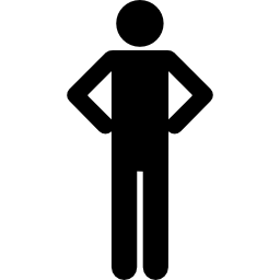 Hands on hips silhouette icon