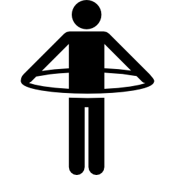 silhouette de hula hoop Icône
