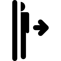 segnale di uscita a destra icona