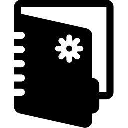 botón de configuración de carpeta icono