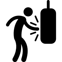 Punching bag silhouette icon