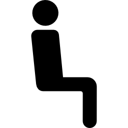assis silhouette Icône
