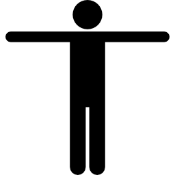 silueta de brazos extendidos icono