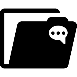 Folder with speech bubble icon