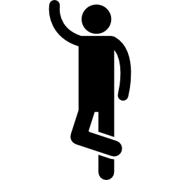 Leaning silhouette icon