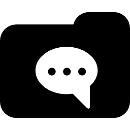 Folder with speech bubble icon