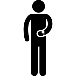 Touching belly silhouette icon