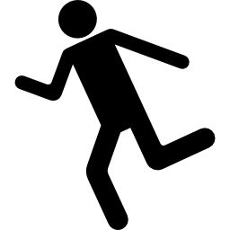 Running silhouette icon
