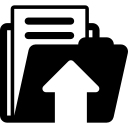 Folder with up arrow icon