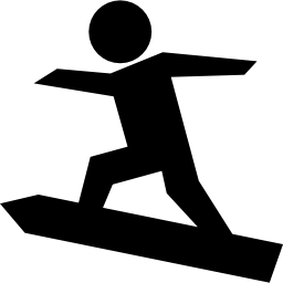 Surfing silhouette icon