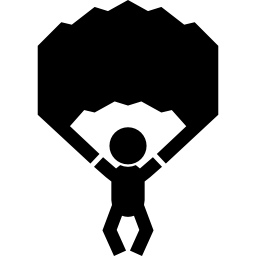 Gliding parachutist icon