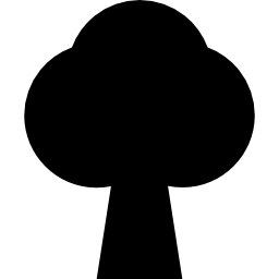 Árbol llano icono