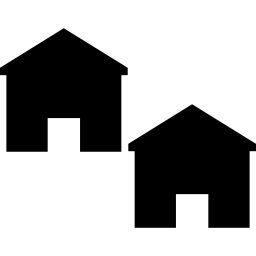 duas pequenas casas Ícone
