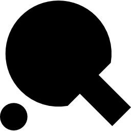 Table tennis racket and ball icon