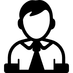 Office worker silhouette icon