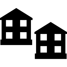 deux bâtiments Icône