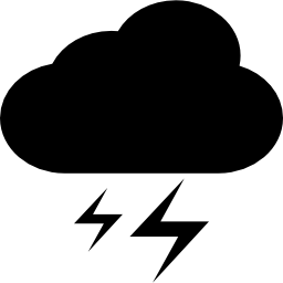 Cloud and lightnings icon