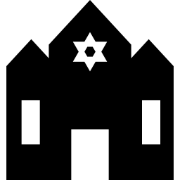 vue de face de la synagogue Icône