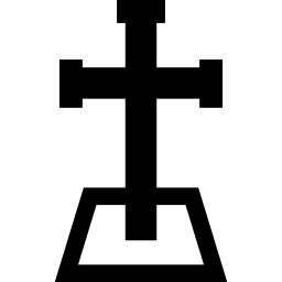 cruz clavada en el suelo icono
