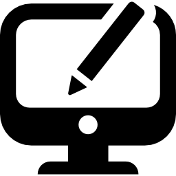 Screen with pencil icon