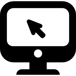Écran d'ordinateur avec flèche Icône