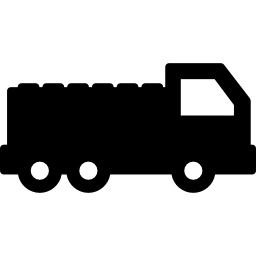 geladen vrachtwagen zijaanzicht icoon