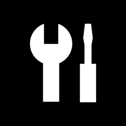 Wrench and screwdriver sign icon