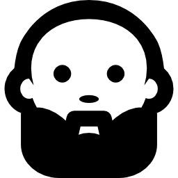 Bald man with beard icon