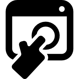 pantalla táctil de computadora icono