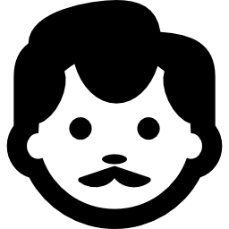 Man face with moustache icon