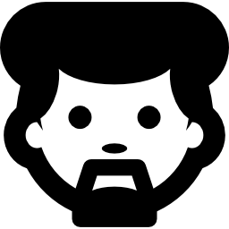 Man face with goatee icon