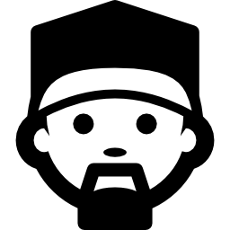 Лицо человека с кепкой и бородкой иконка