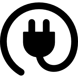 Rounded plug icon