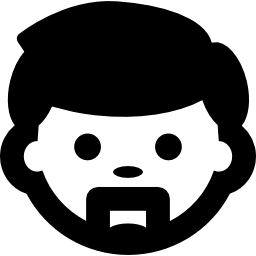 Man face with goatee icon