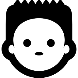 Man face with spiky hair icon