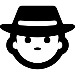 Man face with hat icon