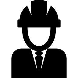 zakenman met helm icoon