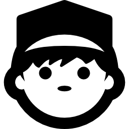 Boy face with cap icon