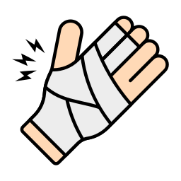gebroken hand icoon