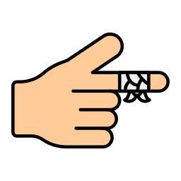Bandaged finger icon