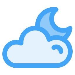 Cloudy night icon