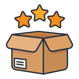 caja de entrega icono