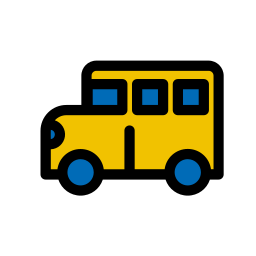 escola de ônibus Ícone