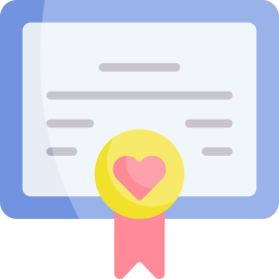 Marriage certificate icon