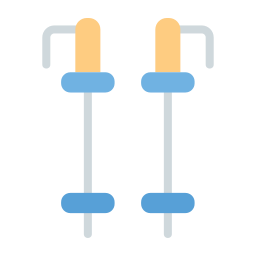 bâtons de ski Icône