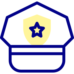 berretto della polizia icona