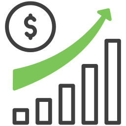 gráfico de crecimiento icono