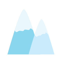 Ice mountain icon