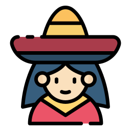 Mexican woman icon